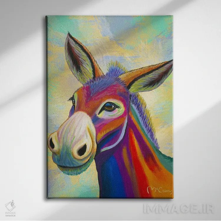 تابلو دکوراتیو "الاغ" اثر مایک مک کری - نمای روبهرو روی دیوار