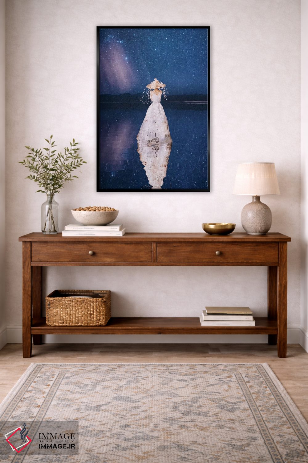 تابلو دکوراتیو "دریا و چراغ ها. غروب گرم" اثر هوبوپیبا - D4B