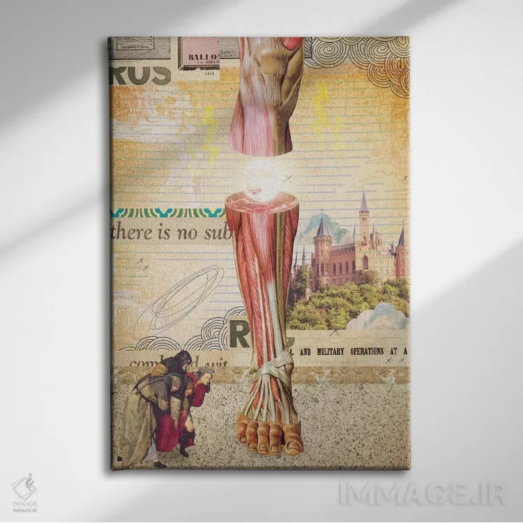 تابلو دکوراتیو "۰۰۰۰" اثر مارسل لیسبوا - نمای روبهرو روی دیوار