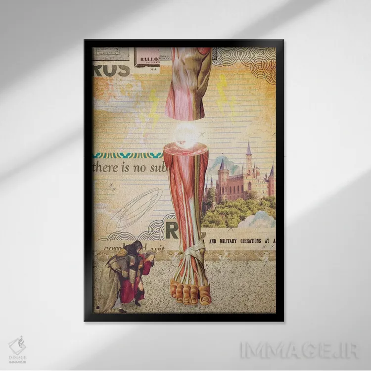 تابلو دکوراتیو "۰۰۰۰" اثر مارسل لیسبوا - نمای قابدار مشکی