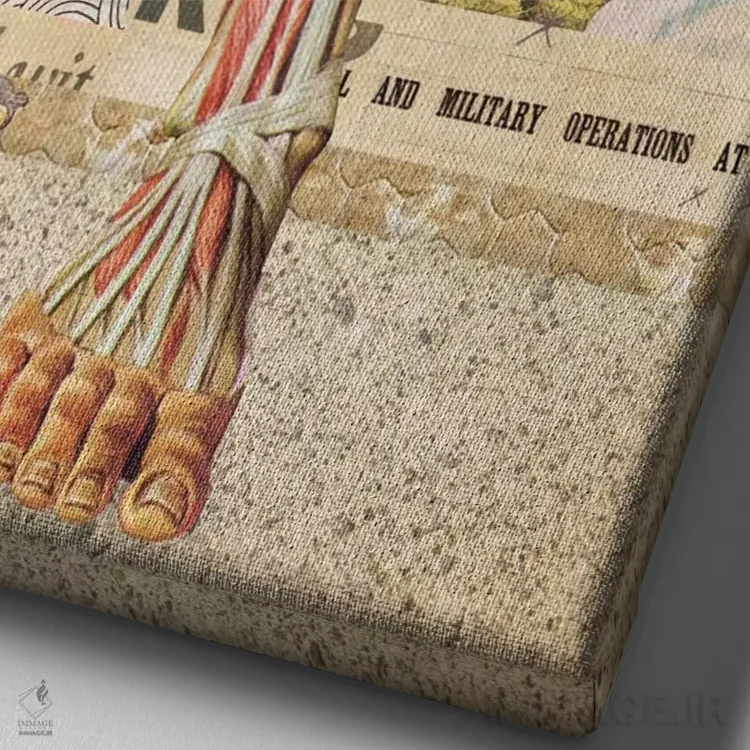 تابلو دکوراتیو "۰۰۰۰" اثر مارسل لیسبوا - نمای نزدیک بافت بوم