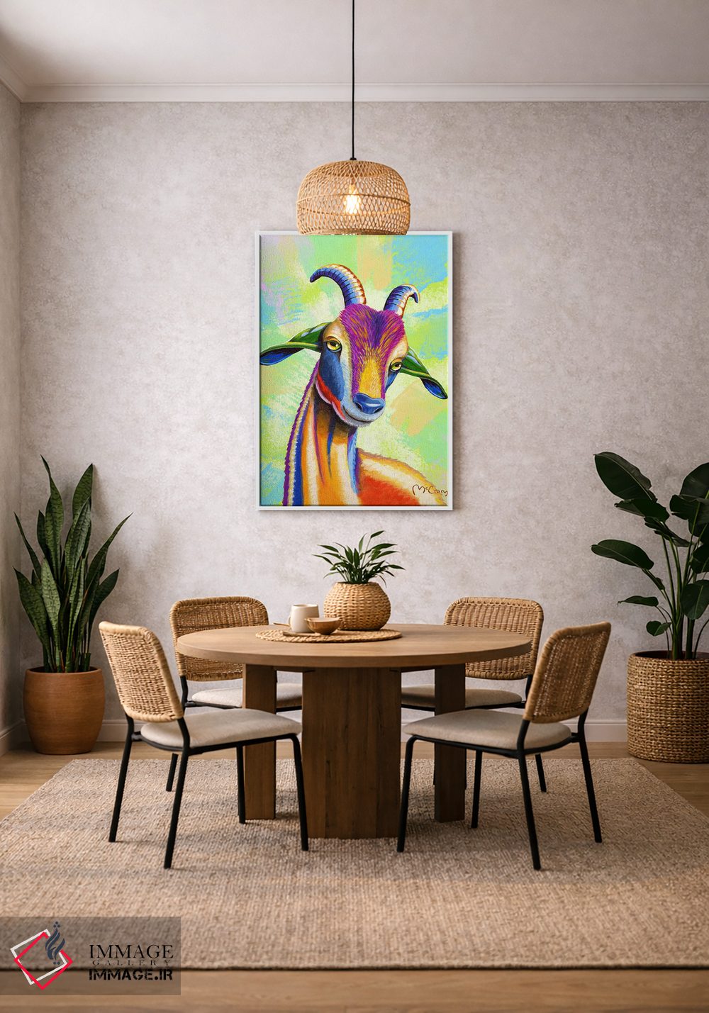 تابلو دکوراتیو "بز" اثر مایک مک کری - D2W