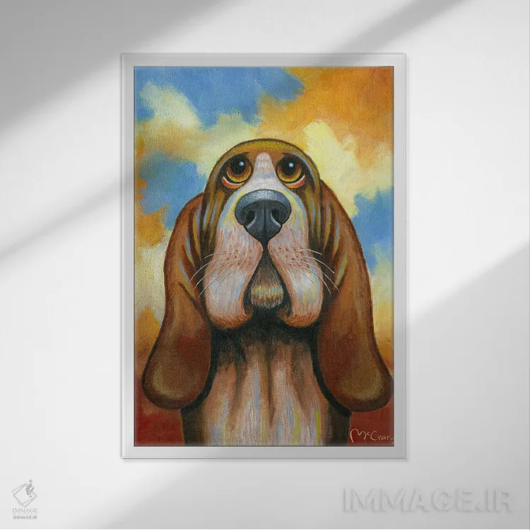 تابلو دکوراتیو "باسه " اثر مایک مک کری - نمای قابدار سفید