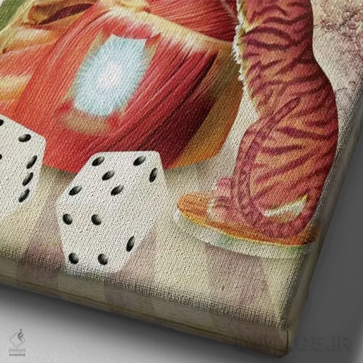 تابلو دکوراتیو "یک" اثر مارسل لیسبوا - نمای نزدیک بافت بوم