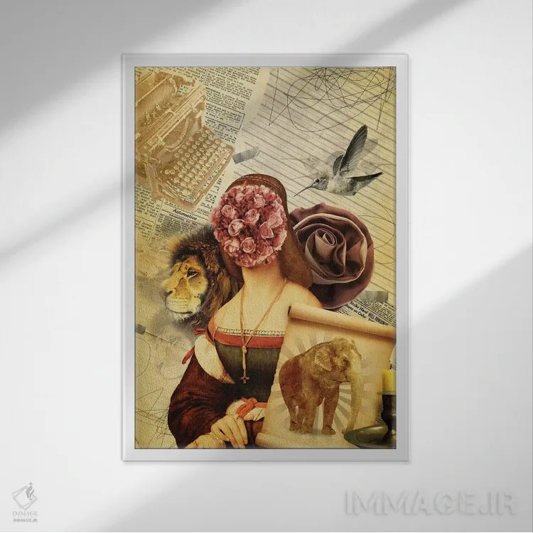 تابلو دکوراتیو "تراژدی ناشناخته" اثر مارسل لیسبوا - نمای قابدار سفید