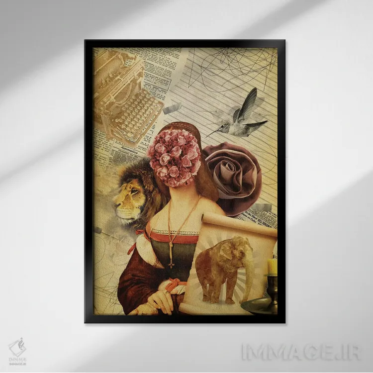 تابلو دکوراتیو "تراژدی ناشناخته" اثر مارسل لیسبوا - نمای قابدار مشکی