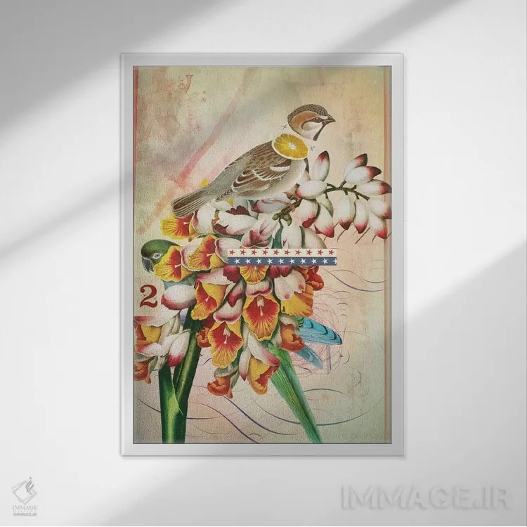 تابلو دکوراتیو "وحدت" اثر مارسل لیسبوا - نمای قابدار سفید