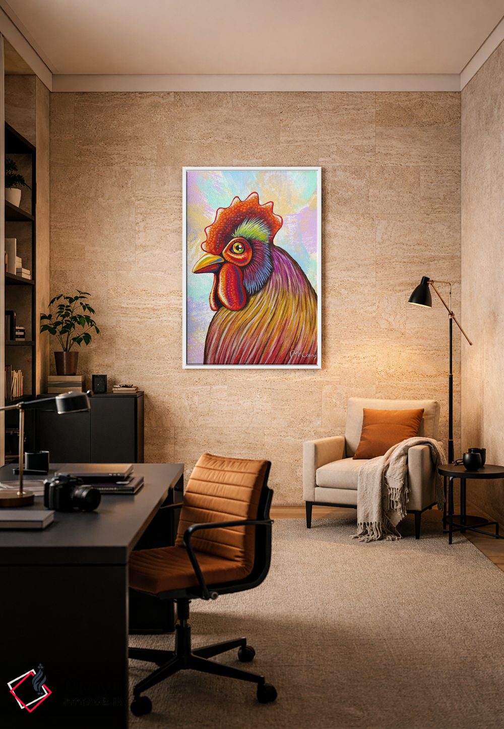 تابلو دکوراتیو "مرغ" اثر مایک مک کری - D6W