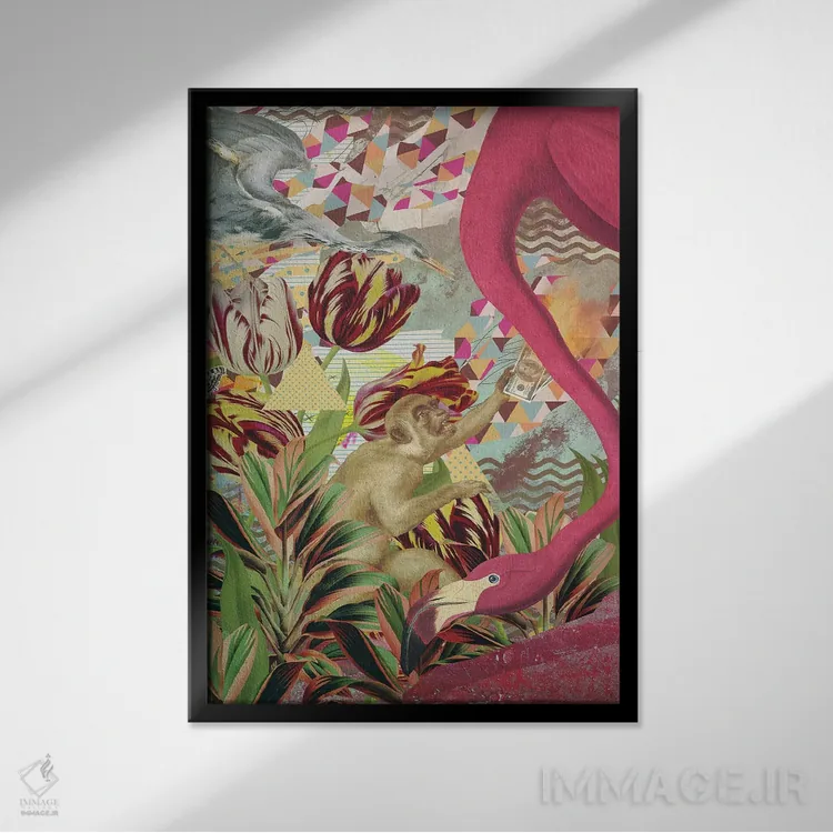 تابلو دکوراتیو "مدار ذاتی" اثر مارسل لیسبوا - نمای قابدار مشکی