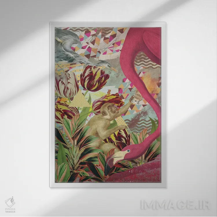 تابلو دکوراتیو "مدار ذاتی" اثر مارسل لیسبوا - نمای قابدار سفید