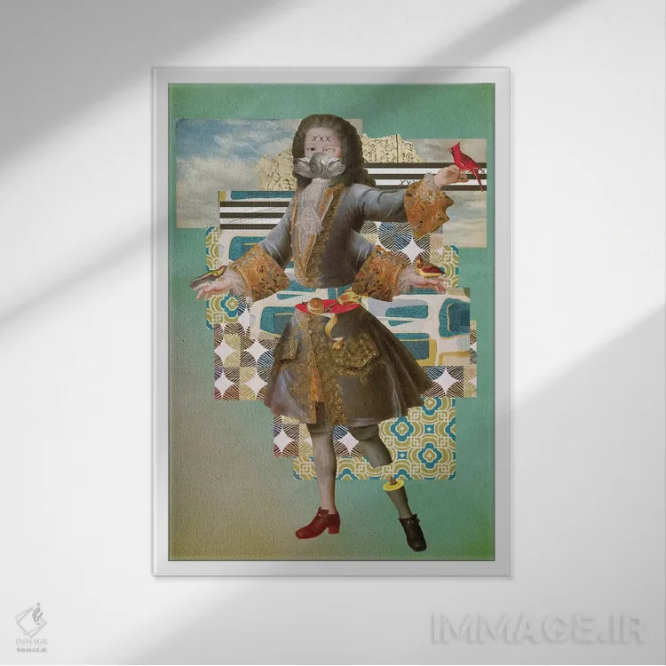 تابلو دکوراتیو "خودآموخته" اثر مارسل لیسبوا - نمای قابدار سفید