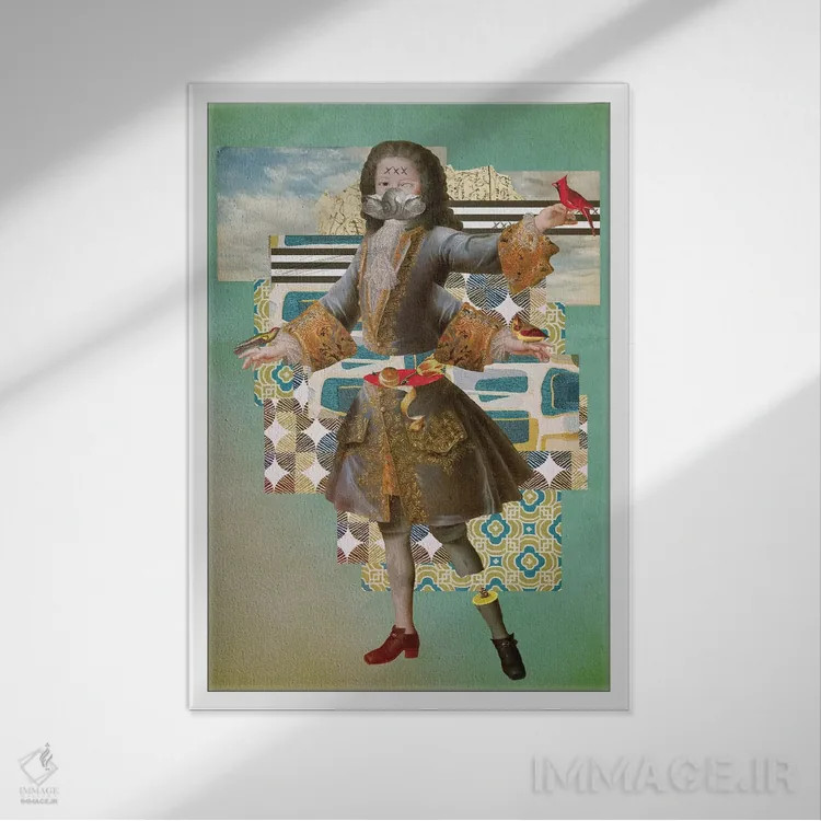 تابلو دکوراتیو "خودآموخته" اثر مارسل لیسبوا - نمای قابدار سفید