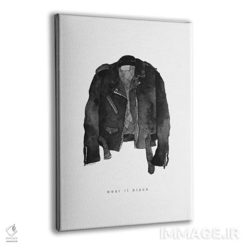 تابلو دکوراتیو "ژاکت چرمی" اثر مرسدس لوپز چارو - نمای پرسپکتیو محصول