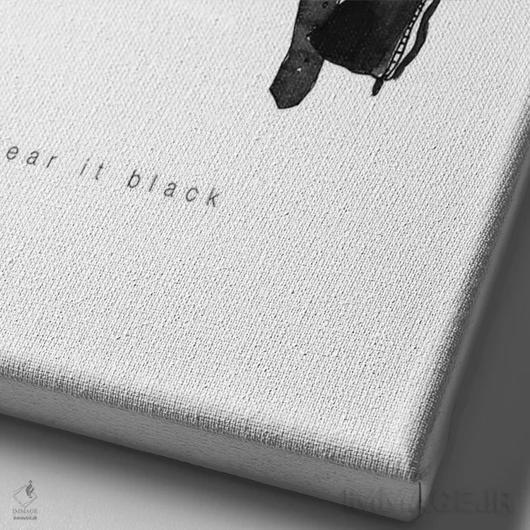 تابلو دکوراتیو "ژاکت چرمی" اثر مرسدس لوپز چارو - نمای نزدیک بافت بوم