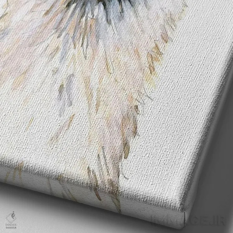 تابلو دکوراتیو "لاما" اثر مرسدس لوپز چارو - نمای نزدیک بافت بوم