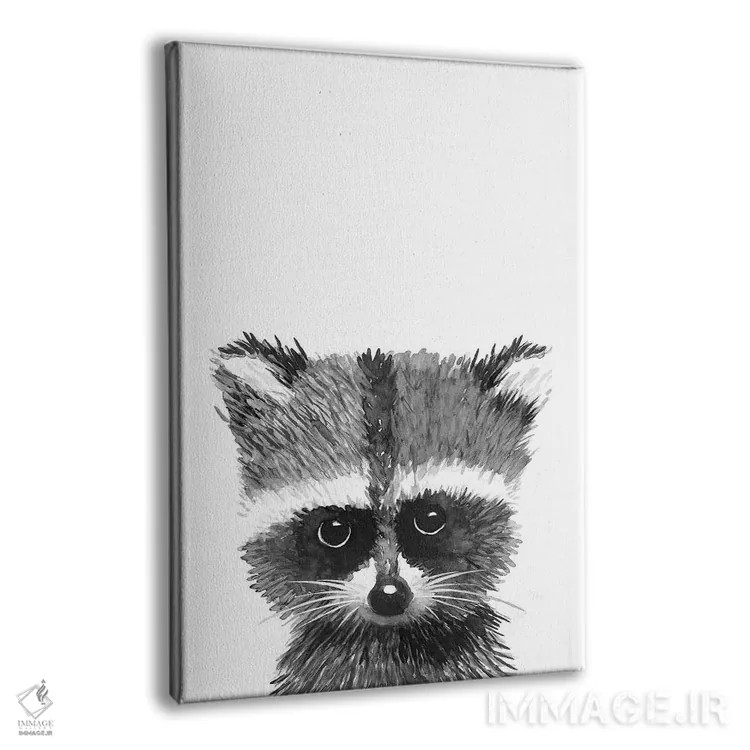 تابلو دکوراتیو "راکون " اثر مرسدس لوپز چارو - نمای پرسپکتیو محصول