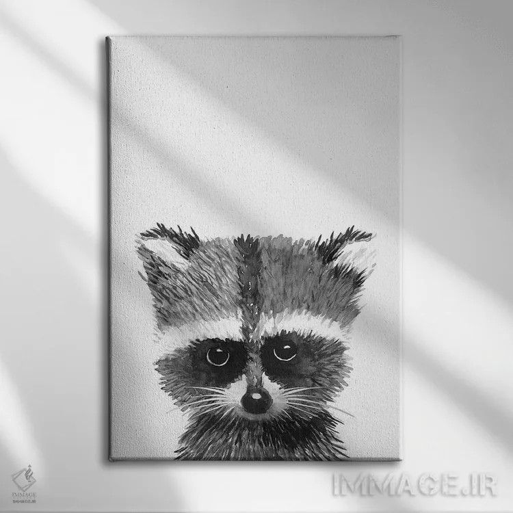 تابلو دکوراتیو "راکون " اثر مرسدس لوپز چارو - نمای روبهرو روی دیوار