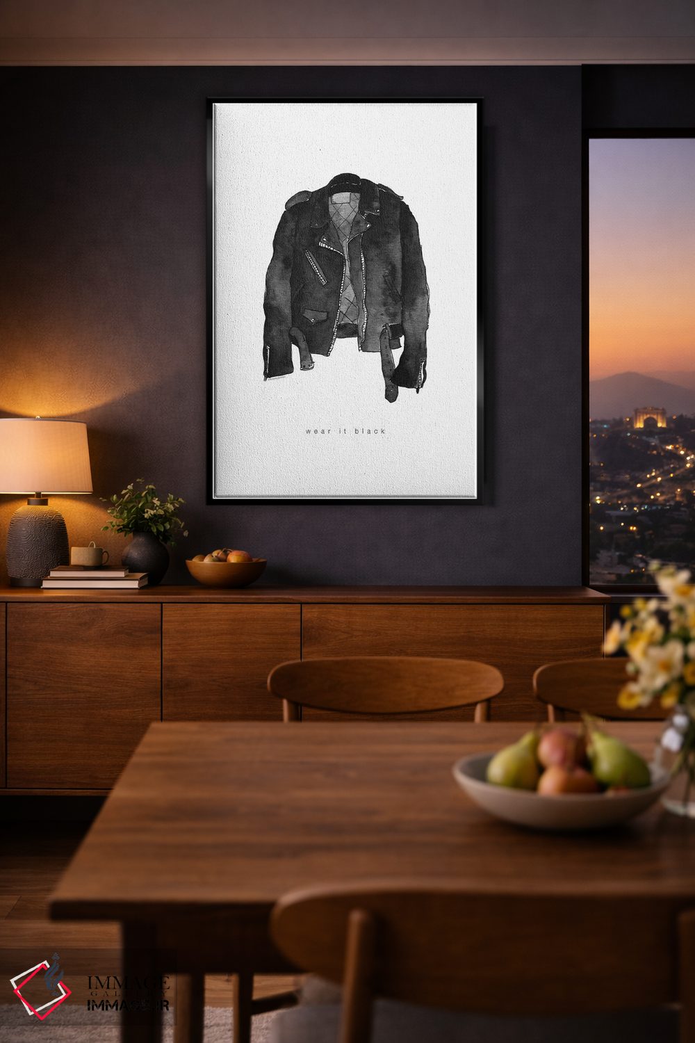 تابلو دکوراتیو "ژاکت چرمی" اثر مرسدس لوپز چارو - D2B