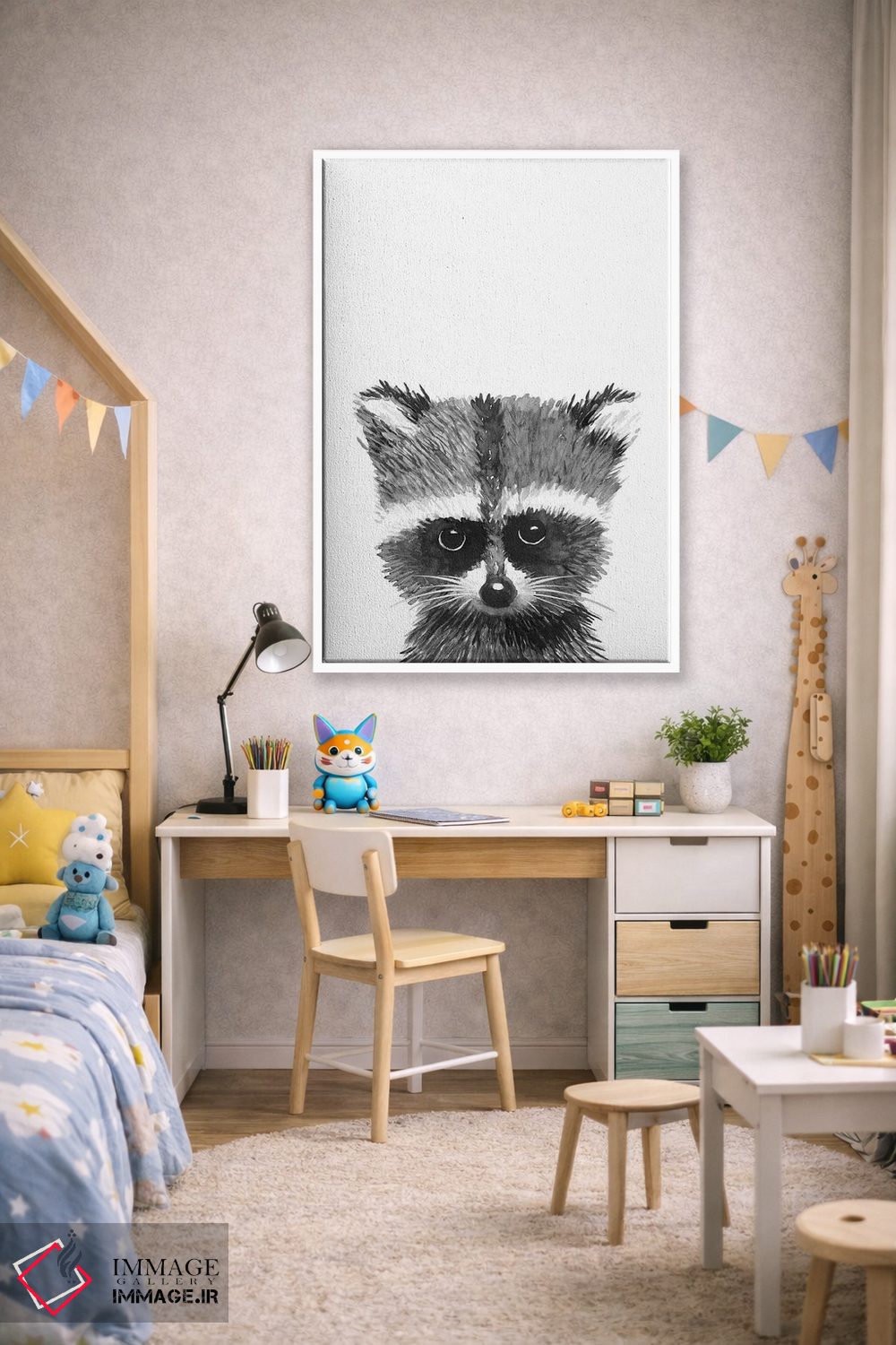 تابلو دکوراتیو "راکون " اثر مرسدس لوپز چارو - D1W