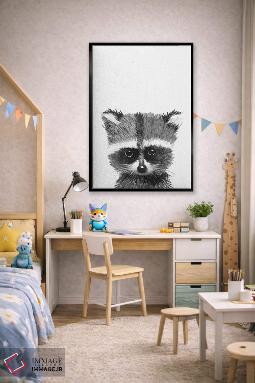 تابلو دکوراتیو "راکون " اثر مرسدس لوپز چارو - D2B