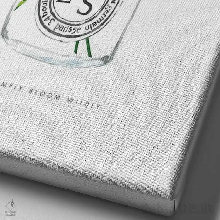 تابلو دکوراتیو "گل های دیپتیک" اثر مرسدس لوپز چارو - نمای نزدیک بافت بوم