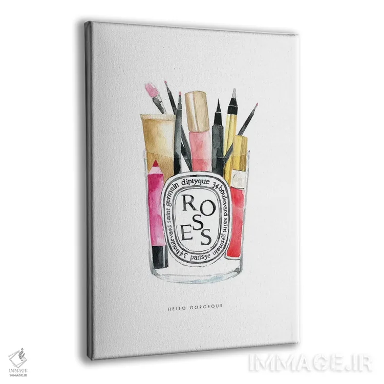 تابلو دکوراتیو "آرایش دیپتیک" اثر مرسدس لوپز چارو - نمای پرسپکتیو محصول