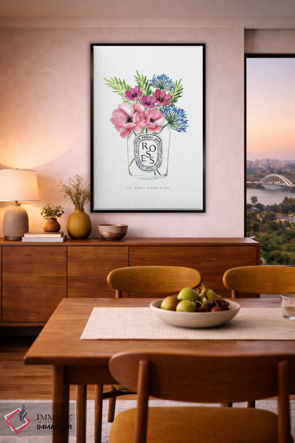 تابلو دکوراتیو "گل های دیپتیک" اثر مرسدس لوپز چارو - D6B