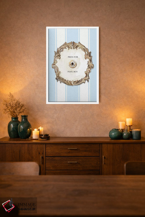 تابلو دکوراتیو "برای پسر استخر فشار بده " اثر مرسدس لوپز چارو - D1W