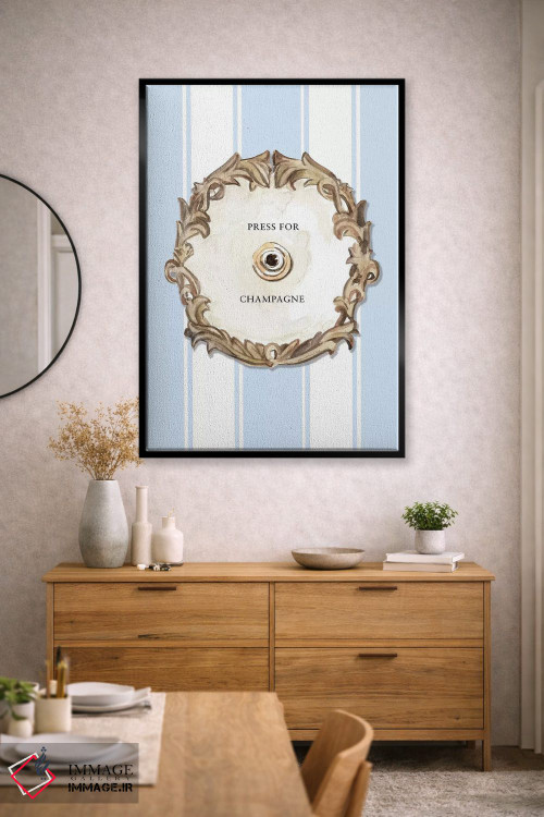 تابلو دکوراتیو "برای شامپاین فشار بده " اثر مرسدس لوپز چارو - D3B