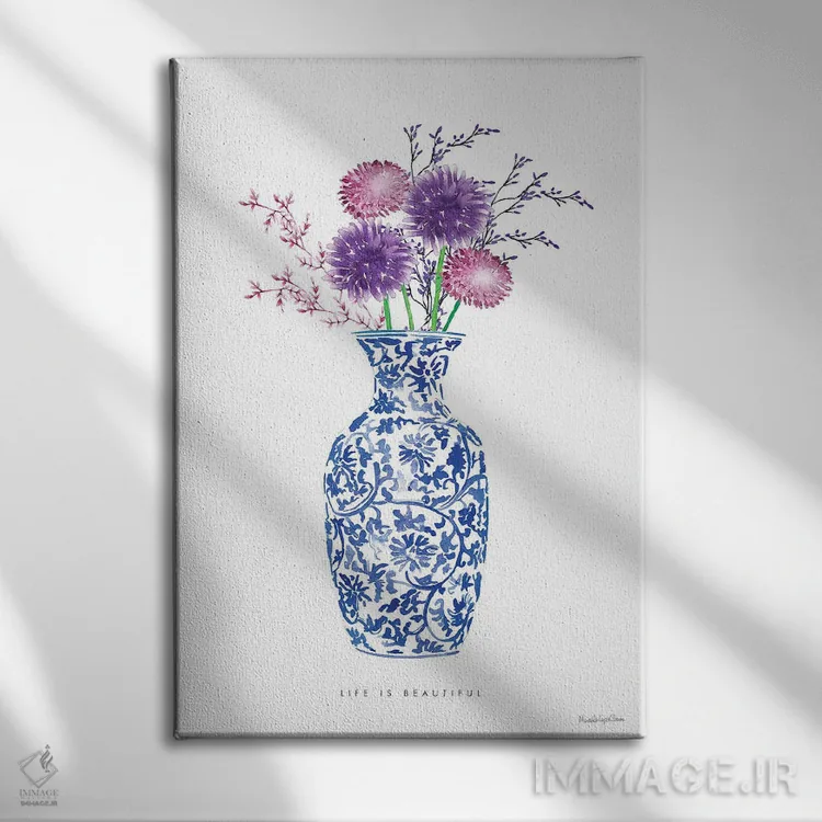 تابلو مدرن "سبک چینی شماره ۲" اثر مرسدس لوپز چارو - نمای روبهرو روی دیوار