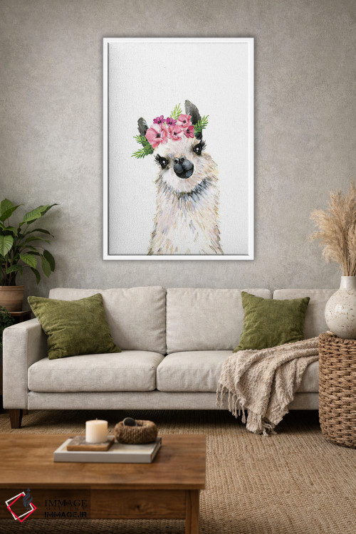 تابلو دکوراتیو "تاج گل لامای دوست داشتنی" اثر مرسدس لوپز چارو - D1W