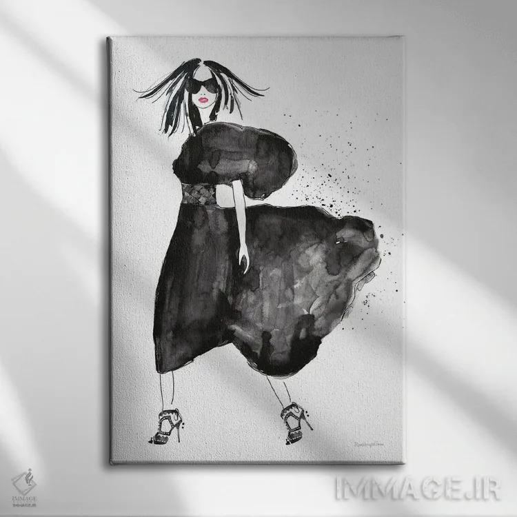 تابلو دکوراتیو "مد محله بالا I" اثر مرسدس لوپز چارو - نمای روبهرو روی دیوار