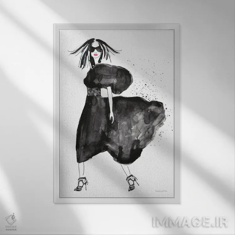 تابلو دکوراتیو "مد محله بالا I" اثر مرسدس لوپز چارو - نمای قابدار سفید