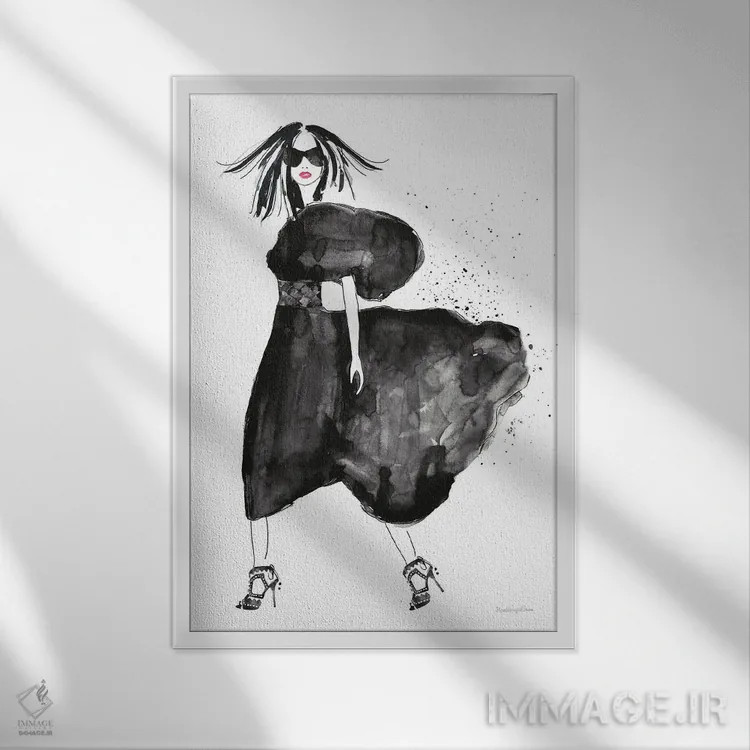 تابلو دکوراتیو "مد محله بالا I" اثر مرسدس لوپز چارو - نمای قابدار سفید