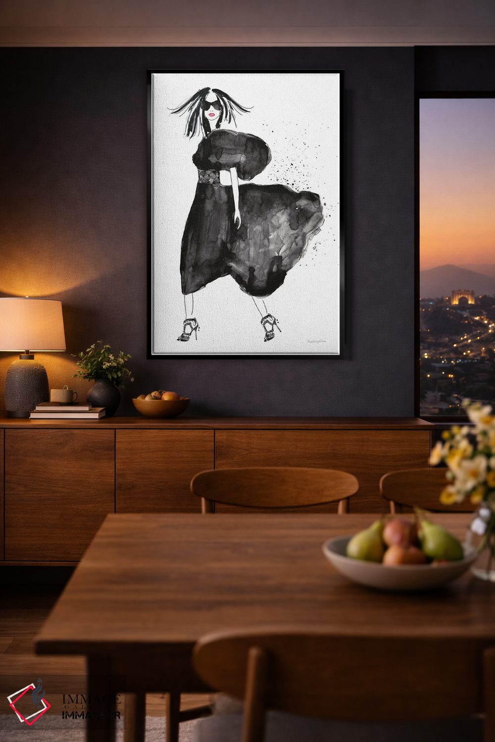 تابلو دکوراتیو "مد محله بالا I" اثر مرسدس لوپز چارو - D2B