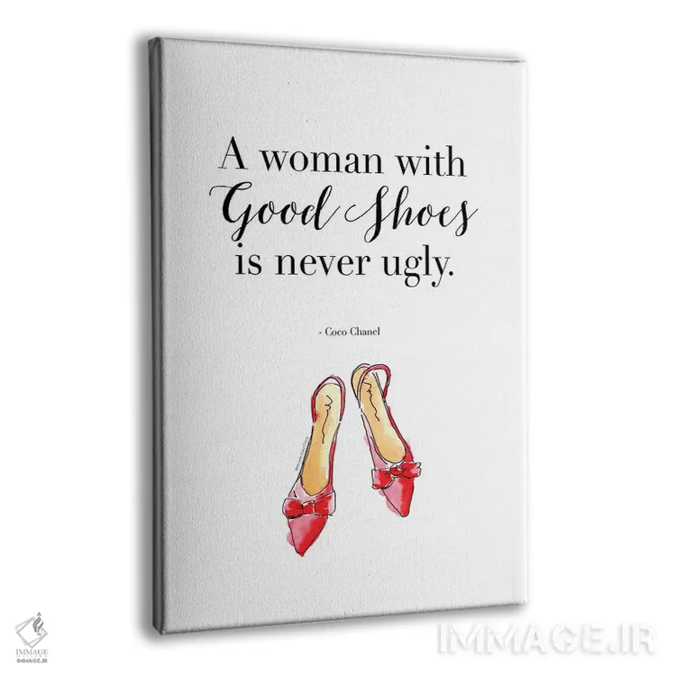 تابلو دکوراتیو "زنی با کفش های خوب" اثر مرسدس لوپز چارو - نمای پرسپکتیو محصول