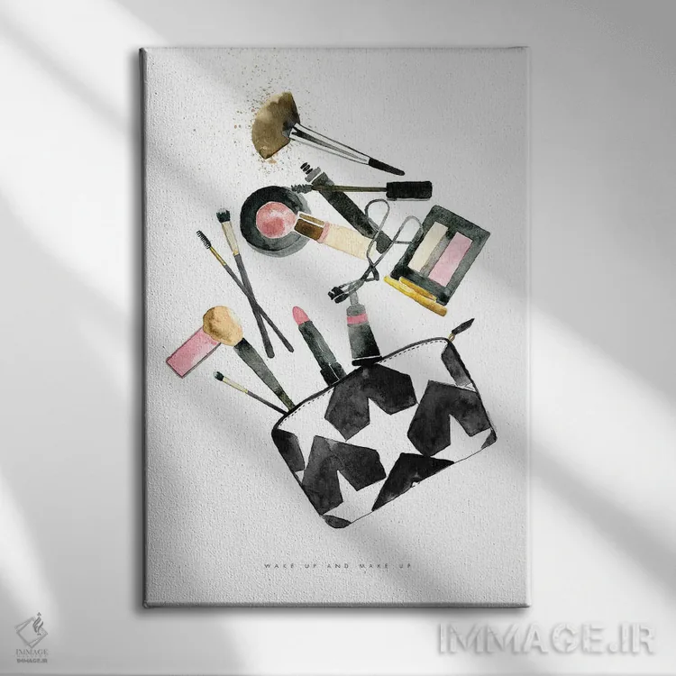 تابلو مدرن "بیدار شو و آرایش کن" اثر مرسدس لوپز چارو - نمای روبهرو روی دیوار