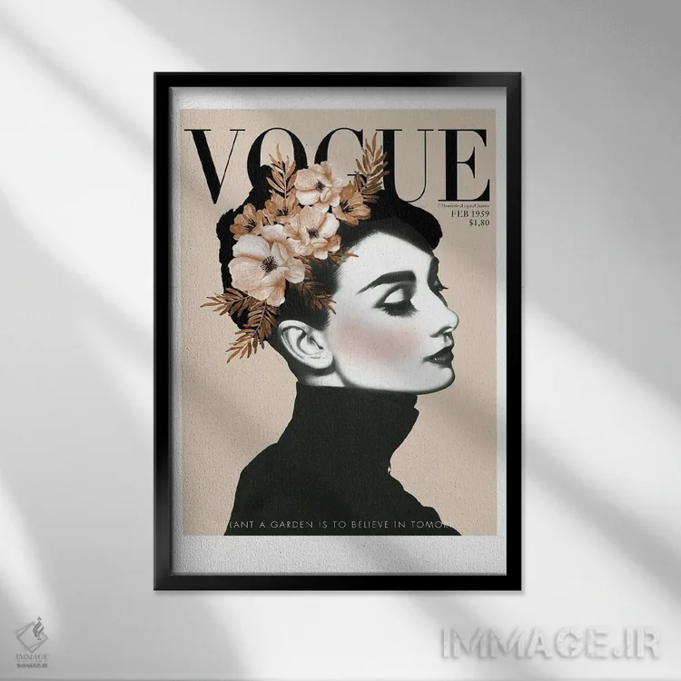 تابلو مدرن "باغ آدری" اثر مرسدس لوپز چارو - نمای قابدار مشکی