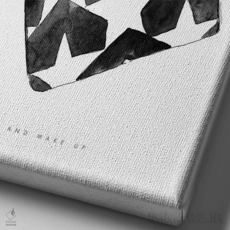 تابلو مدرن "بیدار شو و آرایش کن" اثر مرسدس لوپز چارو - نمای نزدیک بافت بوم