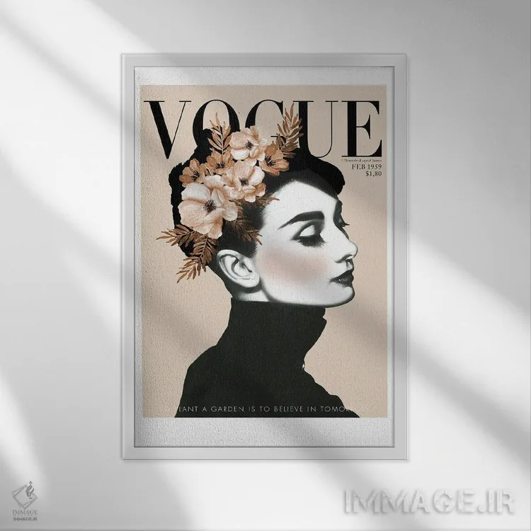 تابلو مدرن "باغ آدری" اثر مرسدس لوپز چارو - نمای قابدار سفید