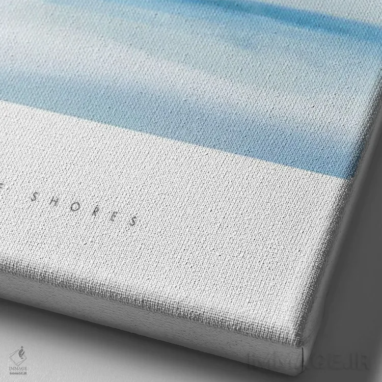 تابلو مینیمال "سواحل پاک" اثر مرسدس لوپز چارو - نمای نزدیک بافت بوم