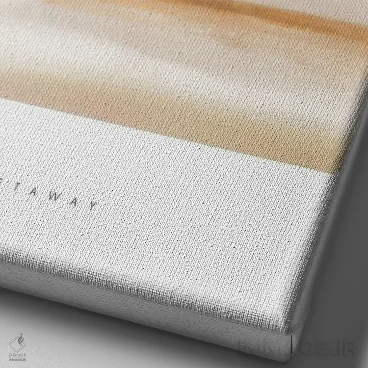 تابلو مینیمال "فرار" اثر مرسدس لوپز چارو - نمای نزدیک بافت بوم