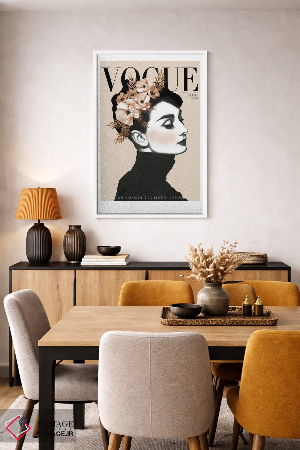 تابلو مدرن "باغ آدری" اثر مرسدس لوپز چارو - D5W