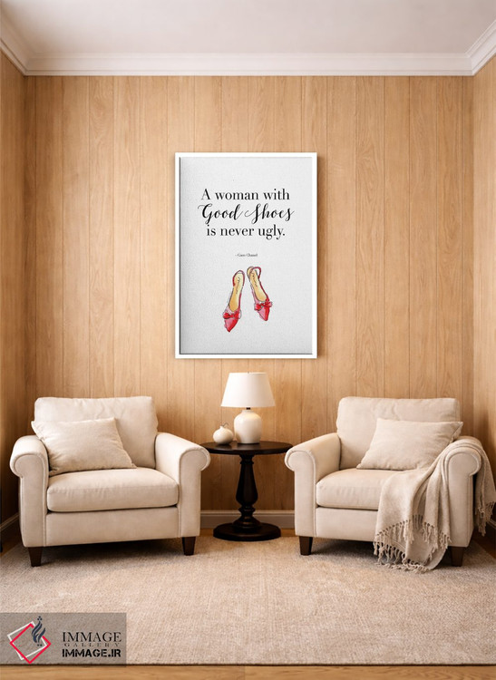 تابلو دکوراتیو "زنی با کفش های خوب" اثر مرسدس لوپز چارو - D4W
