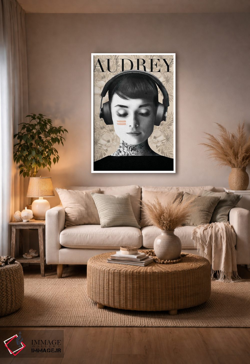 تابلو مدرن "هدفون آدری" اثر مرسدس لوپز چارو - D4W