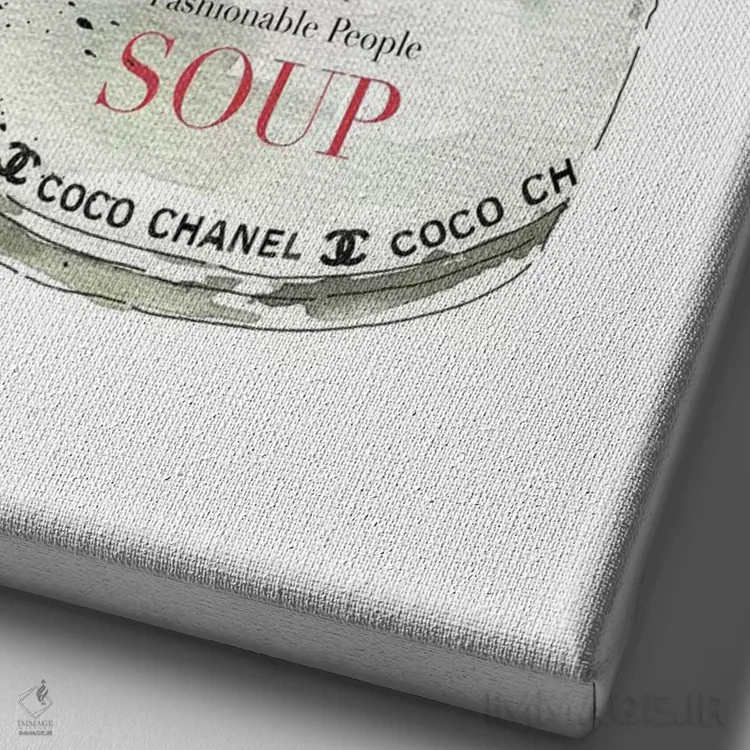 تابلو دکوراتیو "سوپ مد" اثر مرسدس لوپز چارو - نمای نزدیک بافت بوم