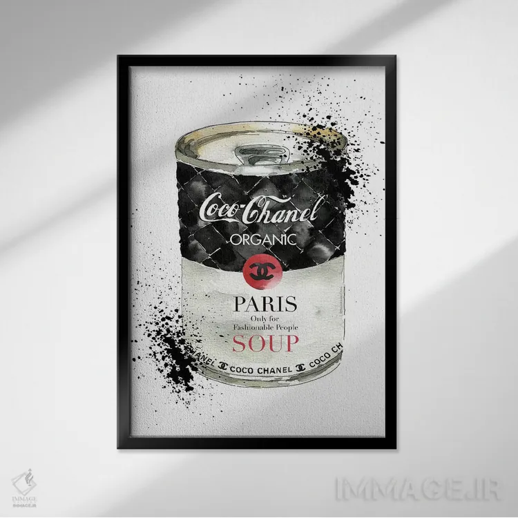 تابلو دکوراتیو "سوپ مد" اثر مرسدس لوپز چارو - نمای قابدار مشکی