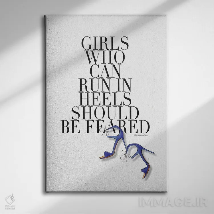 تابلو دکوراتیو "دخترانی که می توانند بدوند" اثر مرسدس لوپز چارو - نمای روبهرو روی دیوار