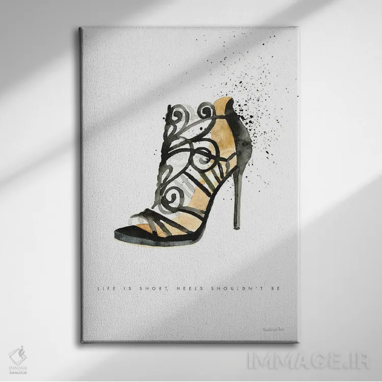 تابلو دکوراتیو "سبک استیلتو II" اثر مرسدس لوپز چارو - نمای روبهرو روی دیوار