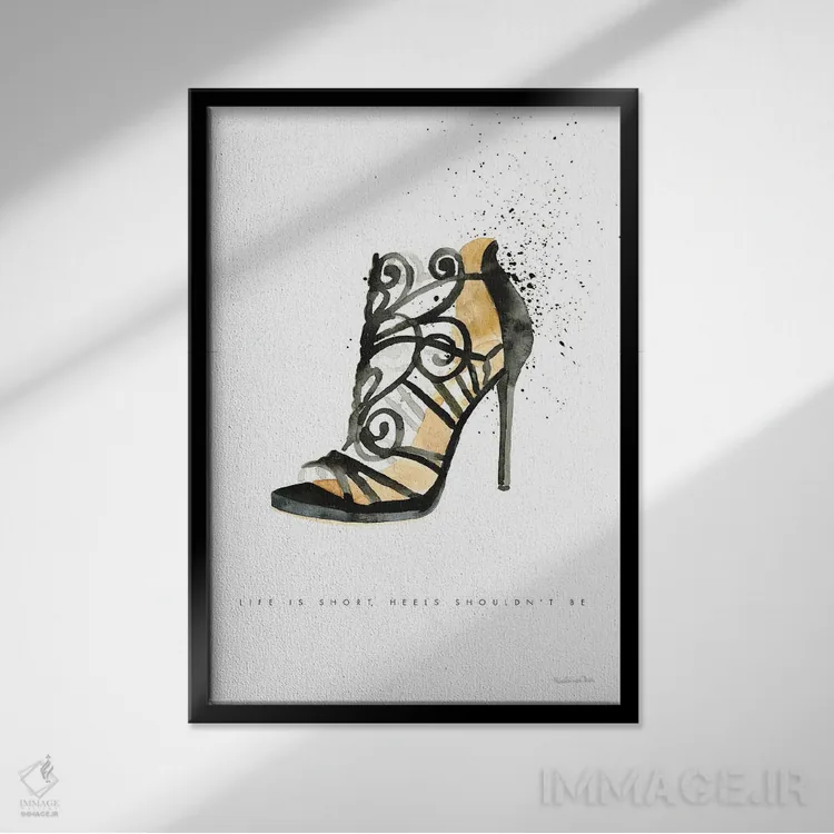 تابلو دکوراتیو "سبک استیلتو II" اثر مرسدس لوپز چارو - نمای قابدار مشکی